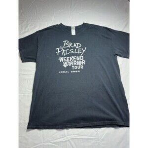 2017 BRAD PAISLEY "Weekend Warrior" Local Crew Concert Tour Black XL T-Shirt